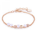 Bracciale donna Rosato Azzurra morbido Perle e sfere rosè