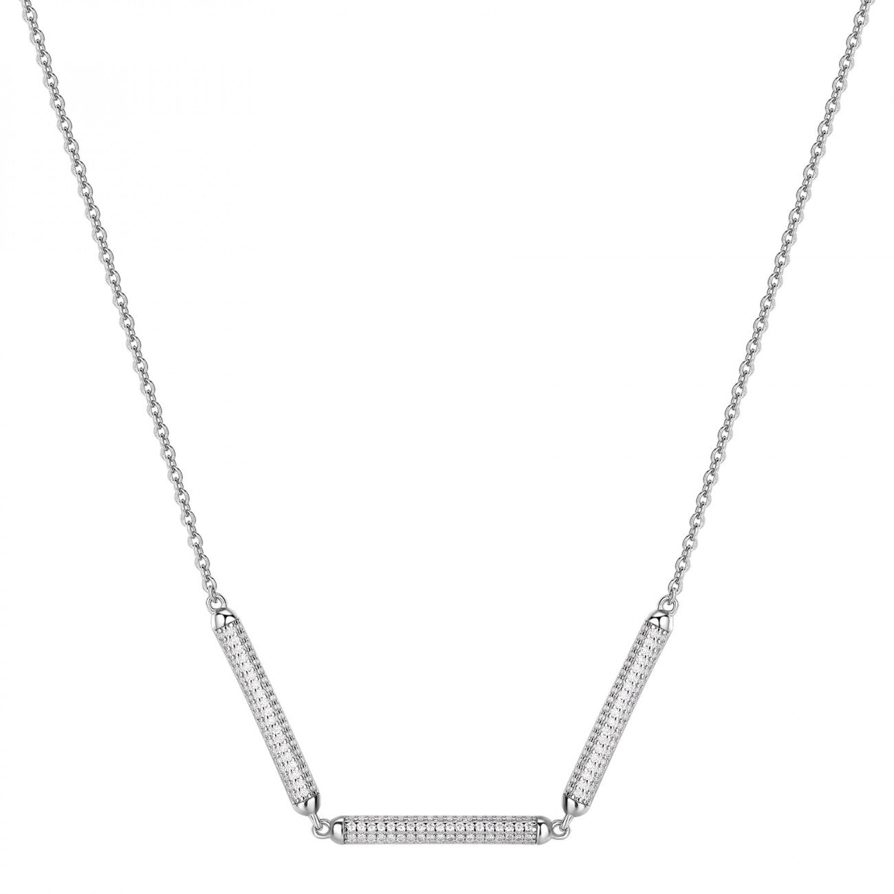 Collana girocollo Rosato Bianca Pavè tris