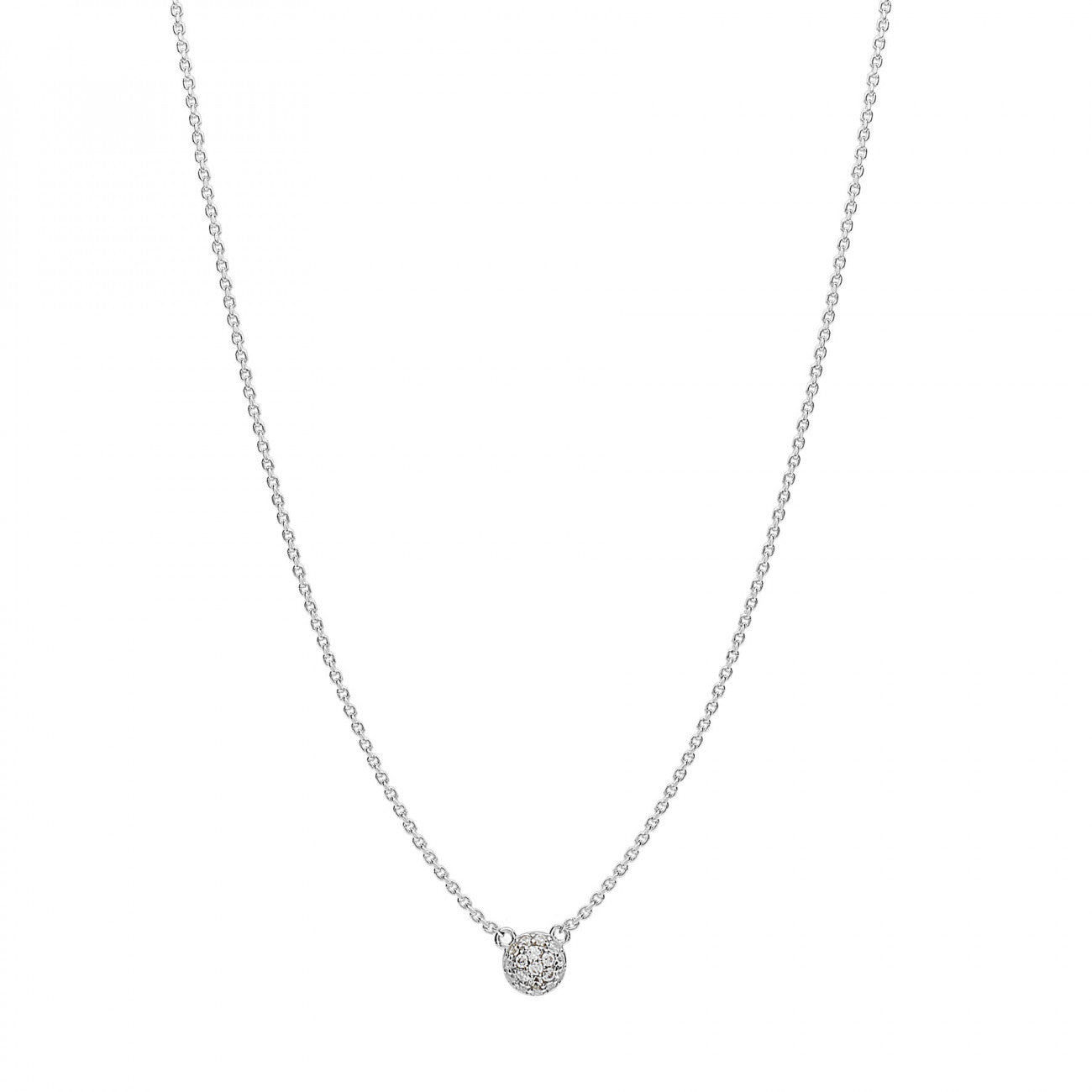 Collana girocollo Rosato Bianca Pavè Tondo