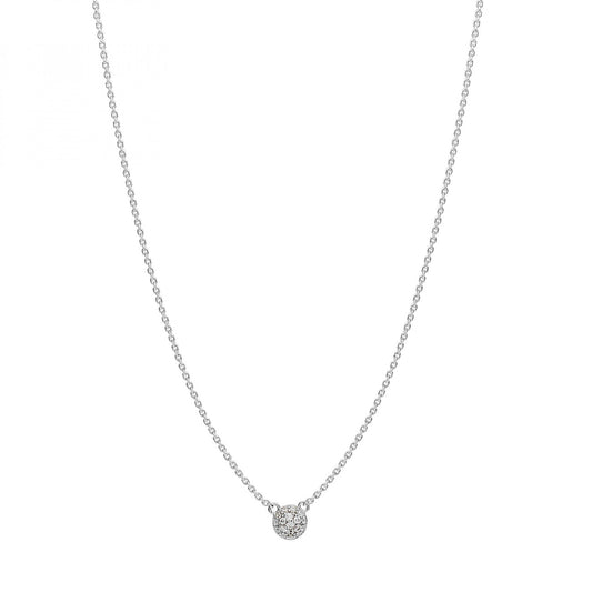 Collana girocollo Rosato Bianca Pavè Tondo