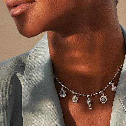 Collana Rosato Storie Catena con palline