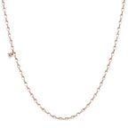 Collana Rosato Storie con catena a cubetti oro rosa