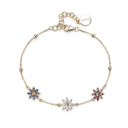 Bracciale Rosato donna Gaia Tre fiorellini gold