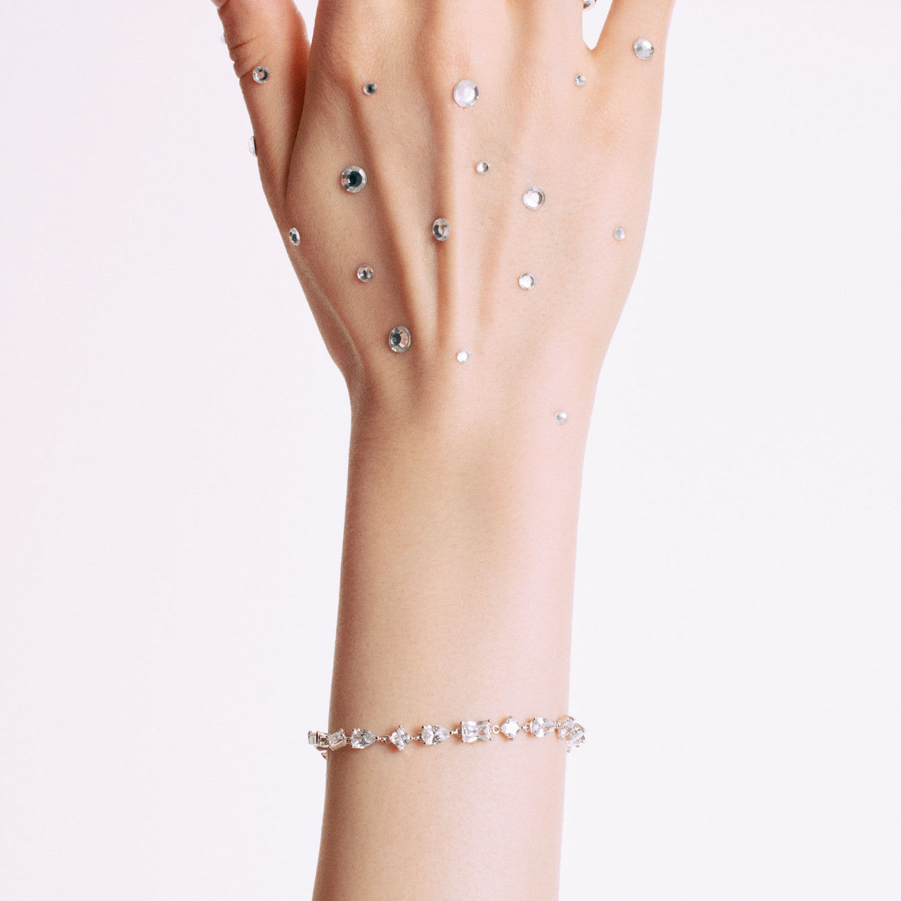 Bracciale Rosato tennis Gemma baguette e goccia