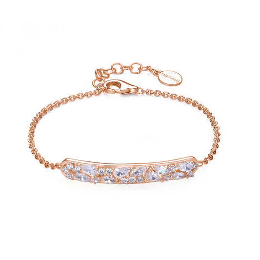 Bracciale Rosato tennis Gemma Piastrina con zirconi marquise e goccia