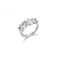 Anello Rosato Gemma goccia e cuore