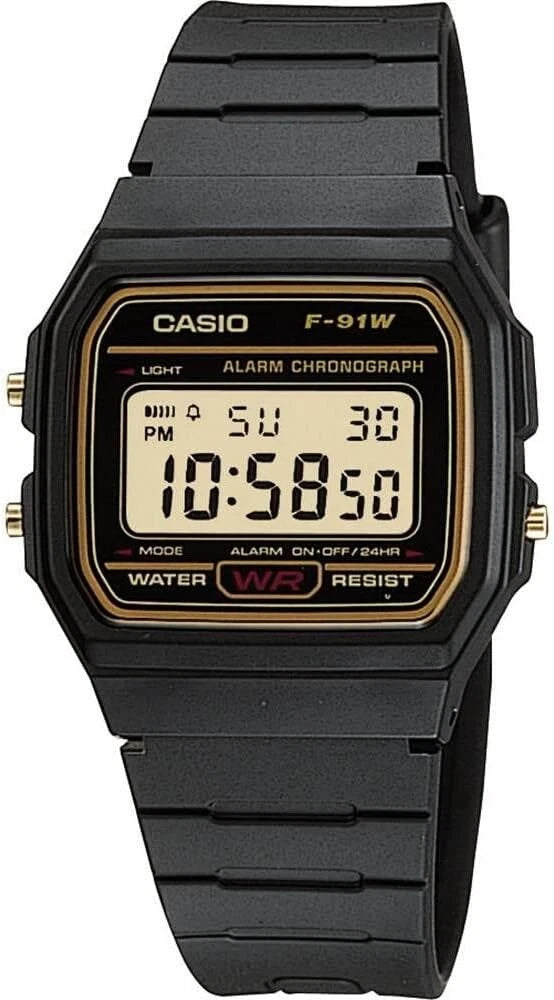 Orologio Casio uomo Digitale silicone nero con dettaglio gold