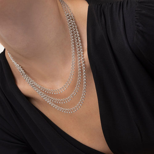 Collana Vestopazzo donna Tre fili e sferette