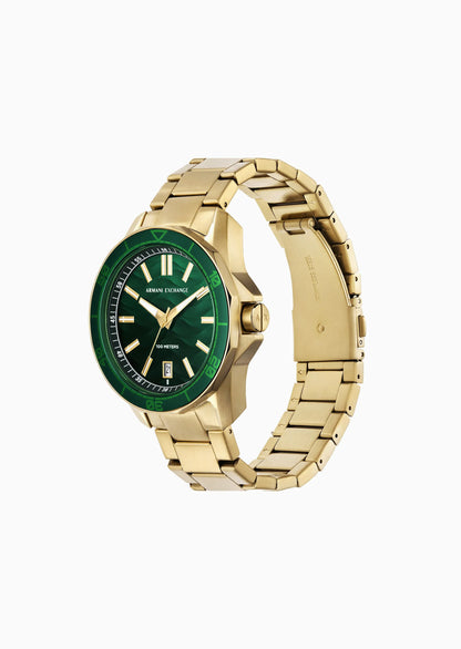 Orologio Armani Exchange gold green