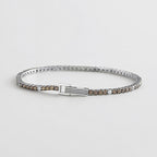 Bracciale Mabina Tennis Club Zirconi Brown e Bianchi