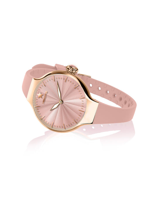 Orologio Hoops donna Nouveau Chérie Sliding Gold Rosa quarzo