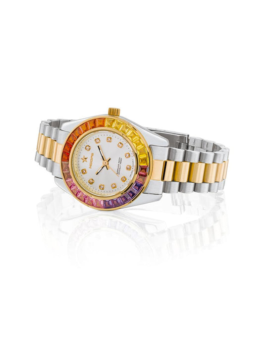 Orologio Hoops donna Monte Carlo Silver and Gold Bianco/rainbow