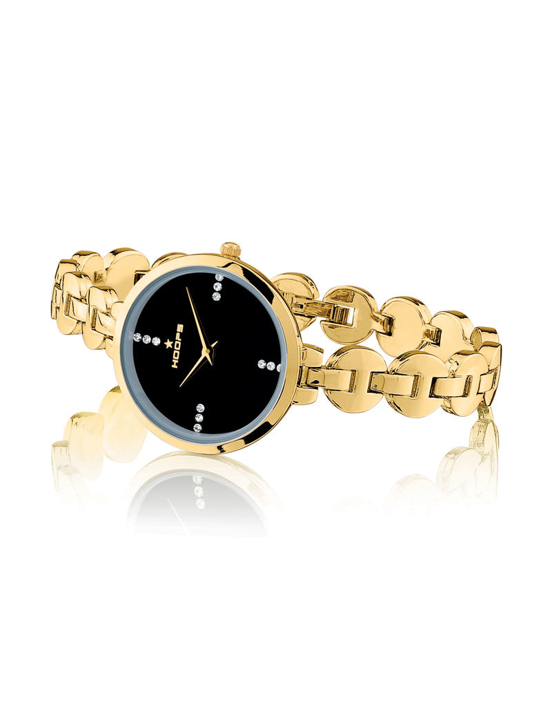 Orologio Hoops donna Chain Yellow Gold Nero