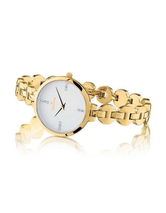 Orologio Hoops donna Chain Yellow Gold Bianco