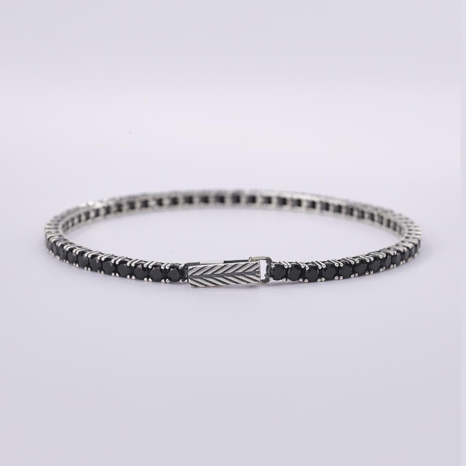 Bracciale Mabina Tennis Club Zirconi Neri