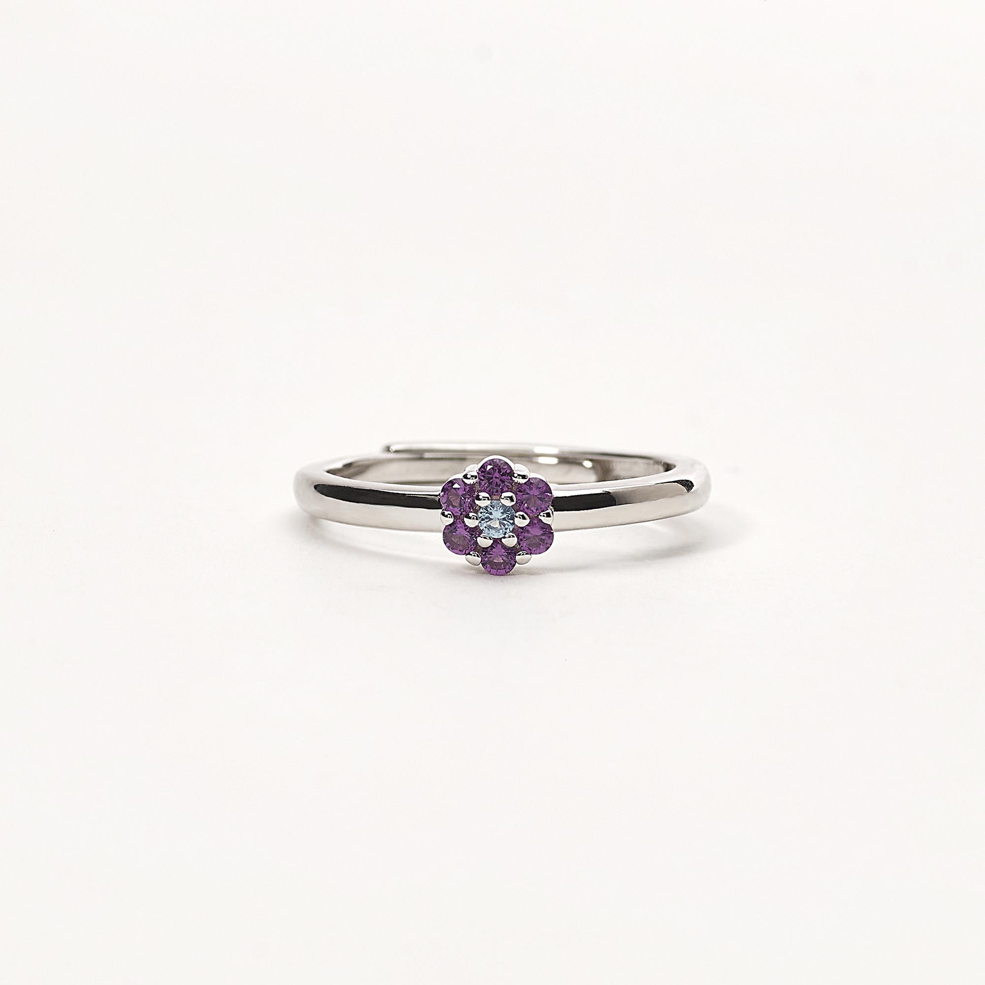 Anello Mabina donna Fior Fiore Viola
