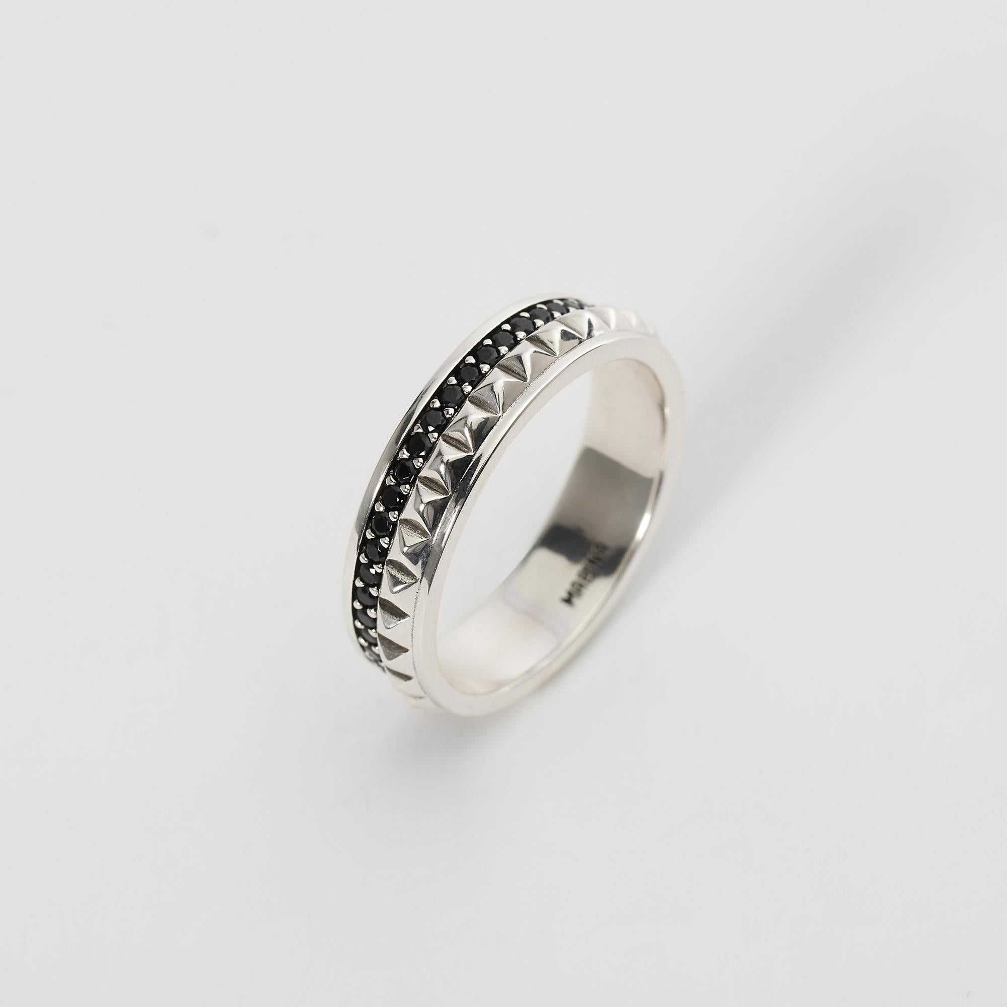 Anello Mabina Uomo Borchie