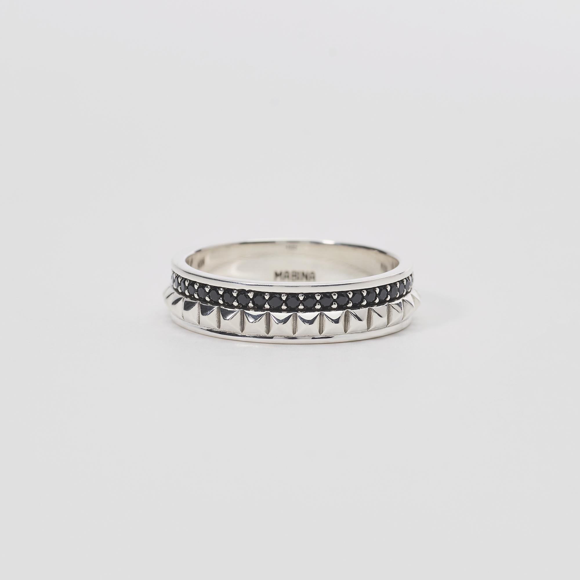 Anello Mabina Uomo Borchie