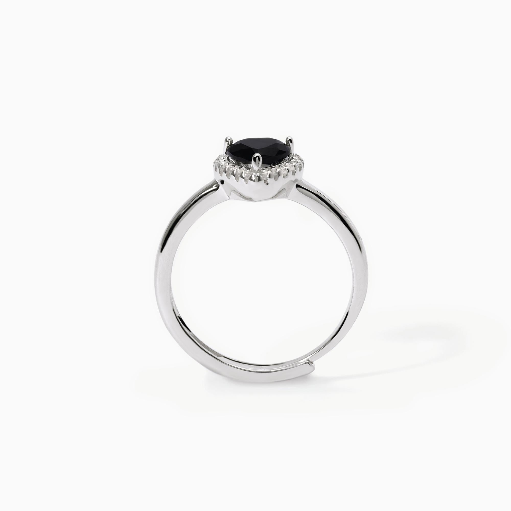 Anello Mabina donna Cuore nero Love affair