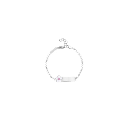 Bracciale Mabina Junior bambina Fiore con targhetta incidibile