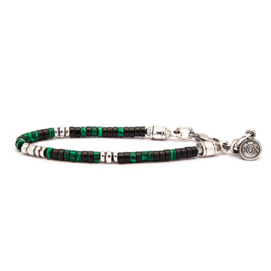 Bracciale Portonovo uomo Onice e malachite