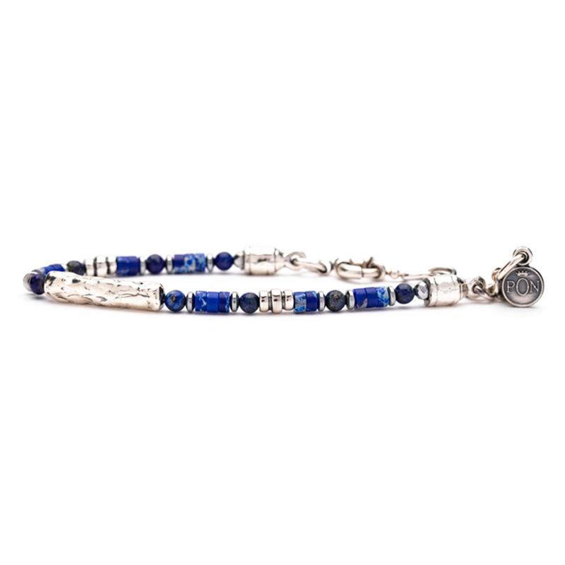 Bracciale Portonovo uomo pietre naturali lapislazzuli