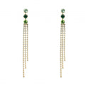 Orecchini donna Diamond Accessori Venus Strass Verde
