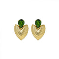 Orecchini Diamond Accessori Heart Verde
