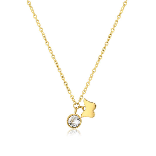 Collana S'Agapò Donna LUCKY LIGHT Farfalla Oro