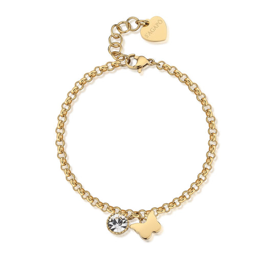 Bracciale S'Agapò Donna LUCKY LIGHT Farfalla Gold