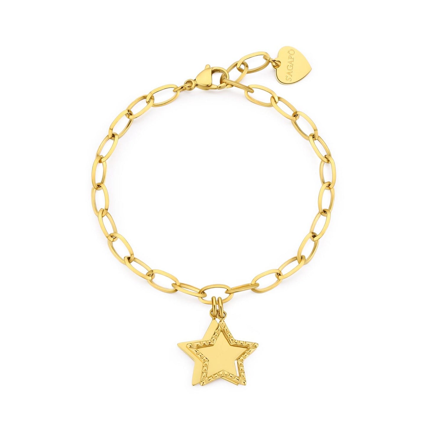 Bracciale S'Agapò donna Message Stella Oro