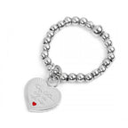 Anello Marlù Donna elastico con pendente cuore Amica Acciaio