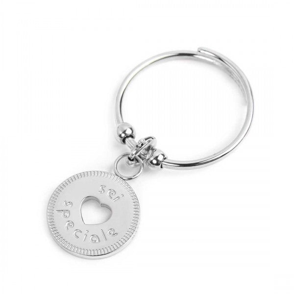 Anello Marlù Donna elastico con pendente 'Sei Speciale' Acciaio