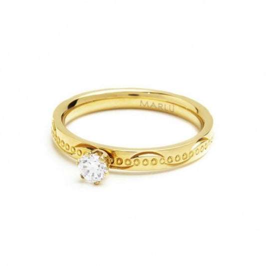 Anello Marlù Donna Cristallo e Cerchi PVD ORO