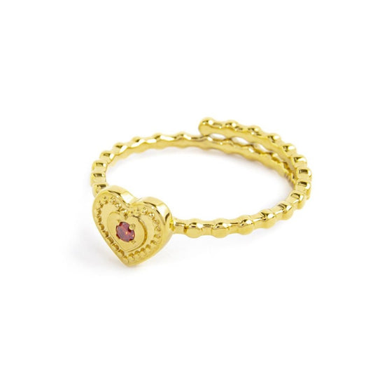 Anello Marlù donna Cuore con cristallo rosso