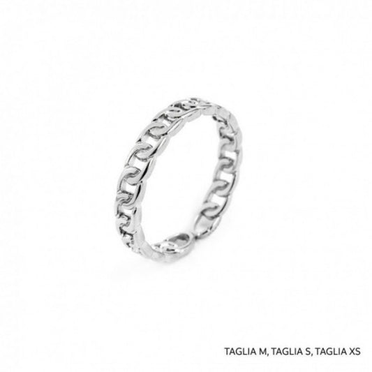 ANELLO TRAMA GRUMETTA ACCIAIO