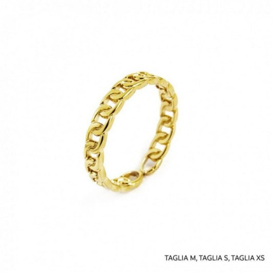 ANELLO TRAMA GRUMETTA PVD ORO