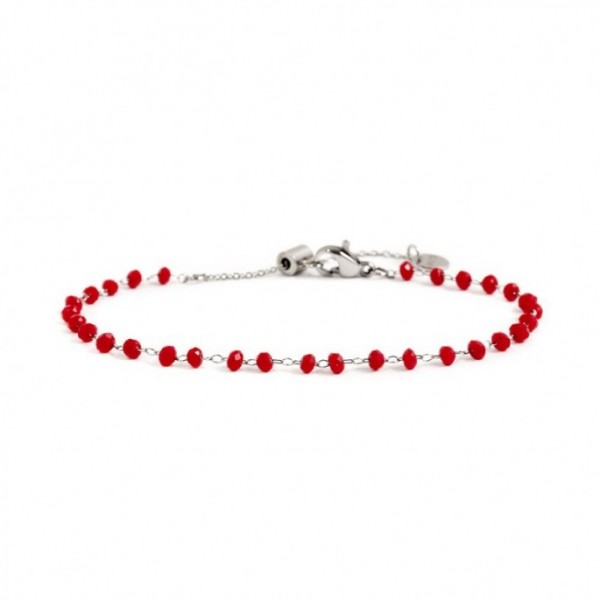 BRACCIALE MARLU' DONNA CRISTALLI ROSSI 3MM