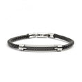 Bracciale Marlù uomo inserti smalto nero