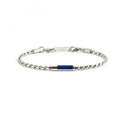 BRACCIALE UOMO CATENA CORDA CANNETTA BLU