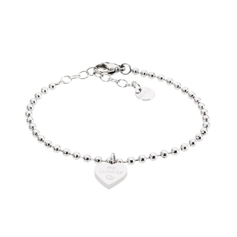 Bracciale Marlù donna sfere e cuore acciaio