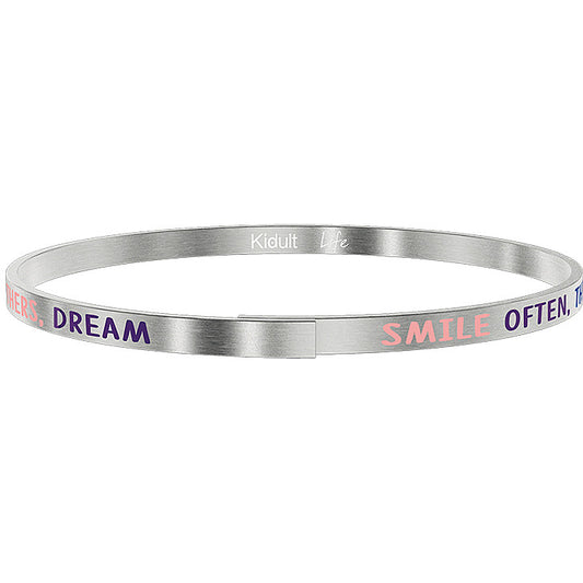 Bracciale Kidult Smile often,think positively,give thanks,laugh loudly,love others,dream