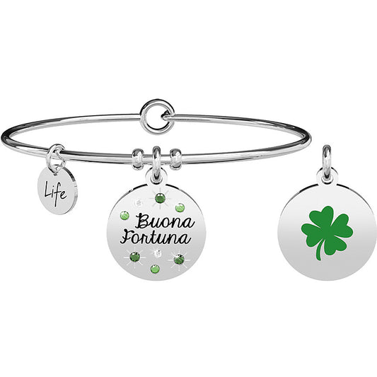 Bracciale Kidult donna Quadrifoglio-Buona fortuna