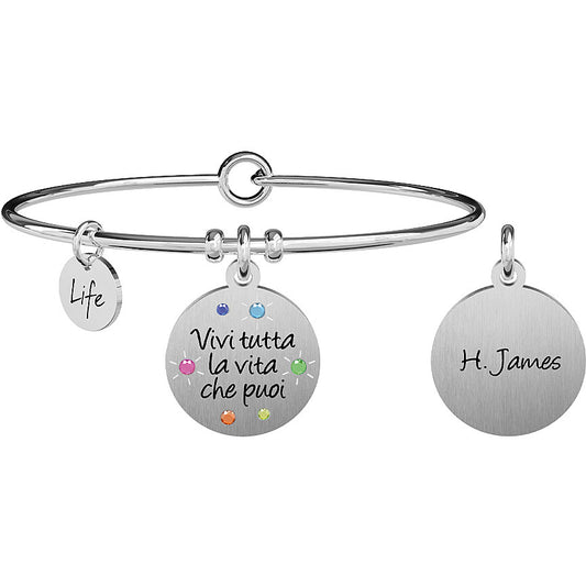 Bracciale Kidult donna "Vivi tutta la vita.."