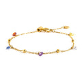 Bracciale Marlù donna oro con cristalli colorati e sfere