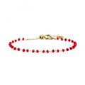 BRACCIALE MARLU' DONNA ORO CRISTALLI ROSSI 3MM