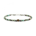 Bracciale Marlù uomo pietra verde e acciaio brunito