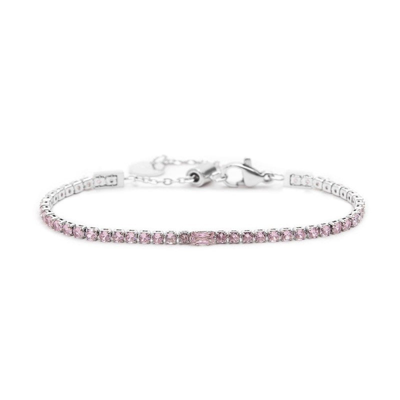 Bracciale Marlù Tennis 2,5mm con zircone centrale