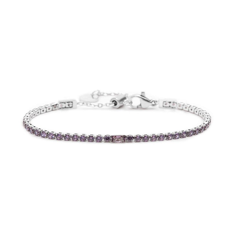 Bracciale Marlù Tennis 2,5mm con zircone centrale