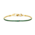 Bracciale Marlù Tennis gold 2,5mm con zircone centrale